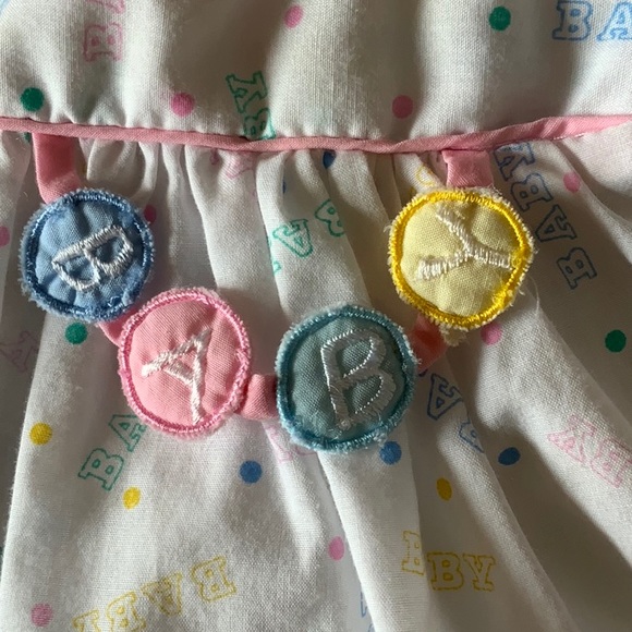 Vintage Baby Polka Dot Dress and Bonnet Set - Picture 3 of 6